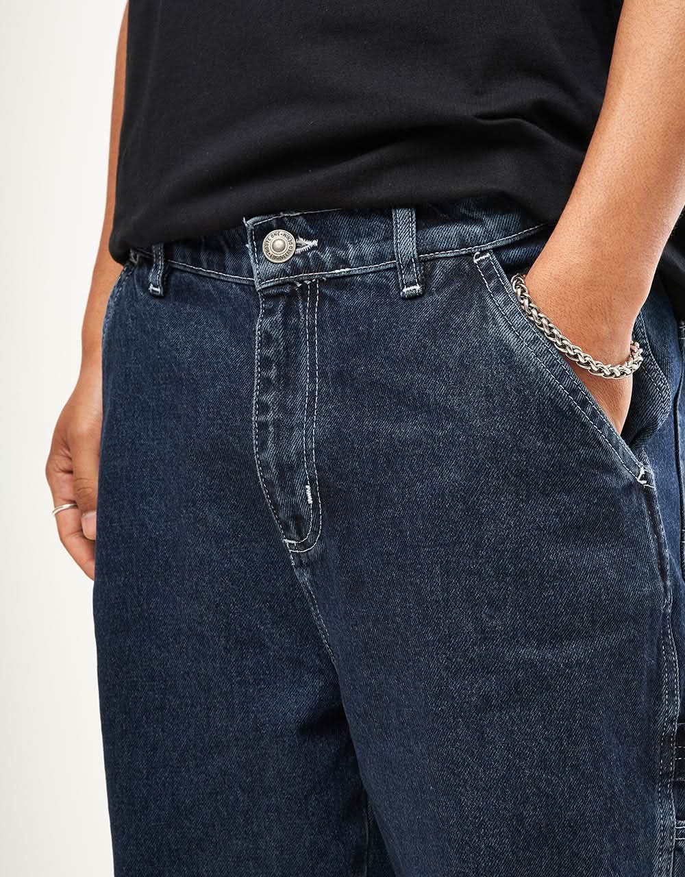 Route One Denim Carpenter Pants  - Dark Wash - Image 5