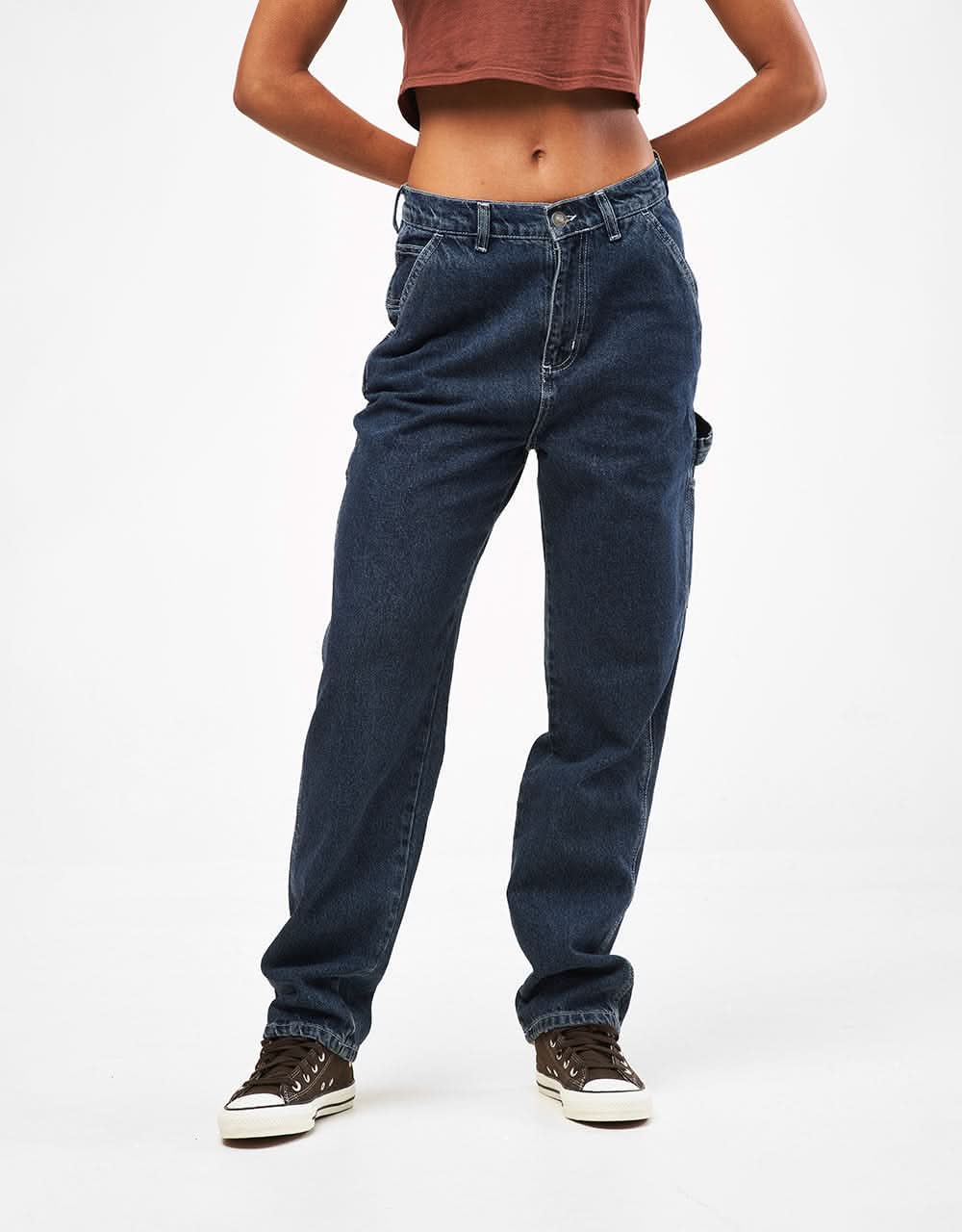 Route One Denim Carpenter Pants  - Dark Wash - Image 7