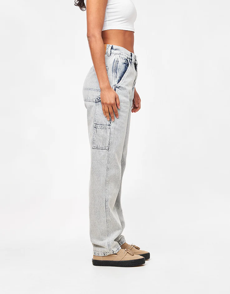 Route One Denim Carpenter Pants - Light Stone Wash - Image 11