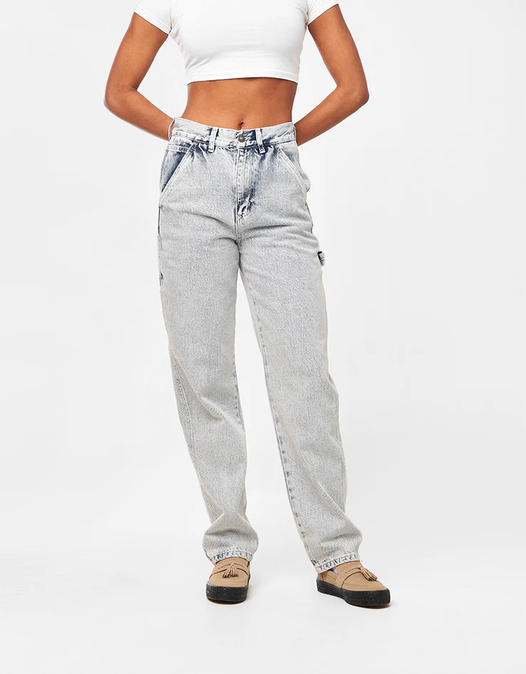 Route One Denim Carpenter Pants - Light Stone Wash - Image 9