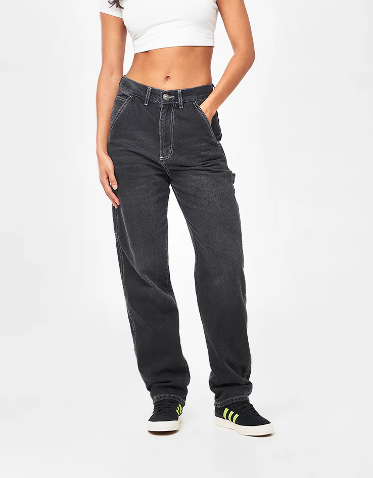 Route One Denim Carpenter Pants  - Washed Black - Image 11
