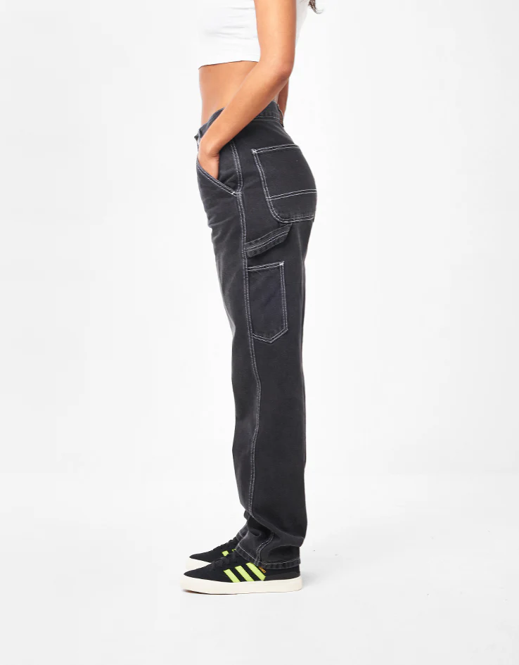 Route One Denim Carpenter Pants  - Washed Black - Image 12