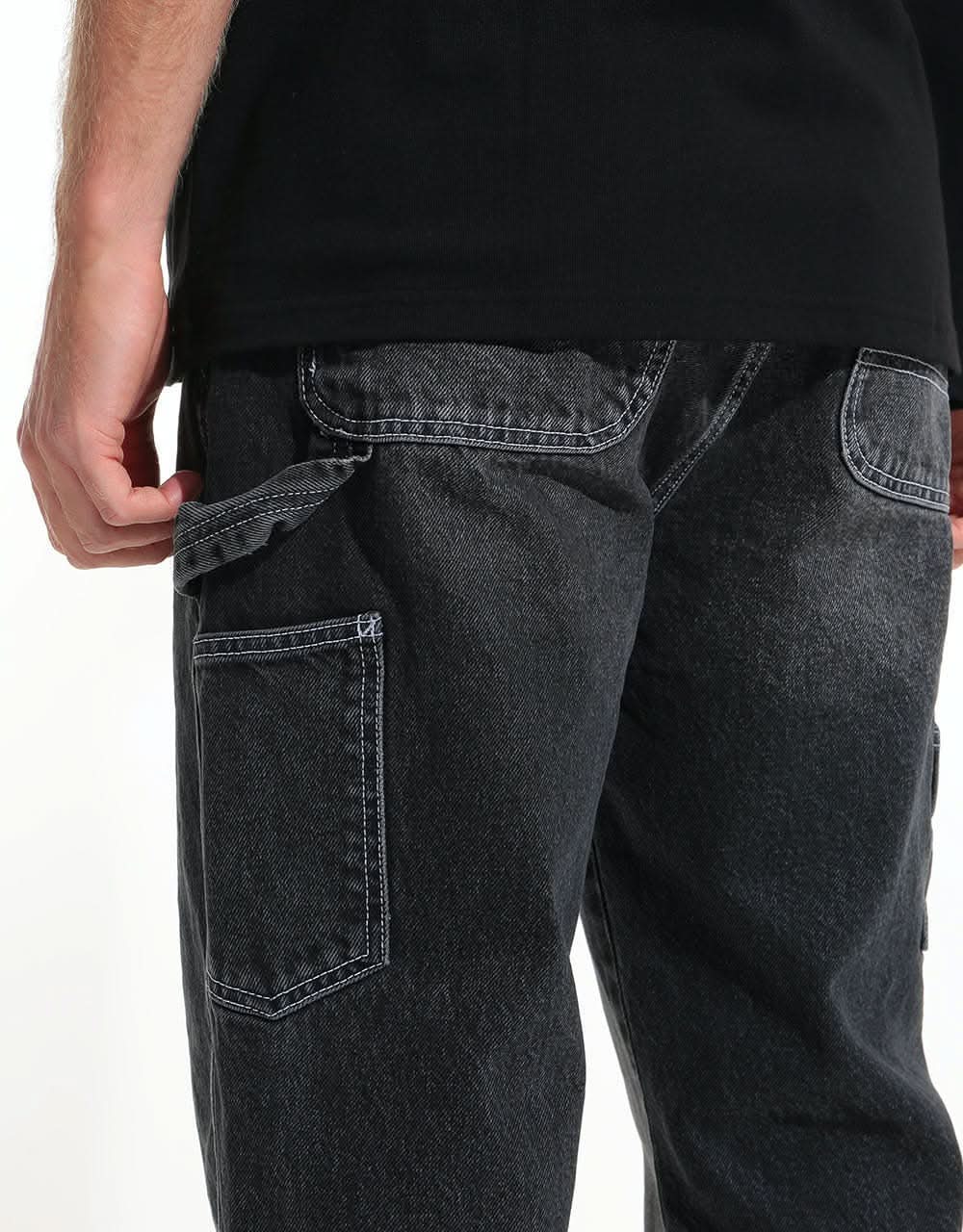 Route One Denim Carpenter Pants  - Washed Black - Image 5