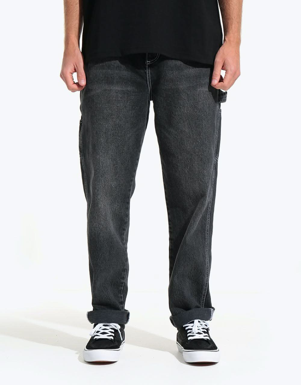 Route One Denim Carpenter Pants  - Washed Black - Image 8