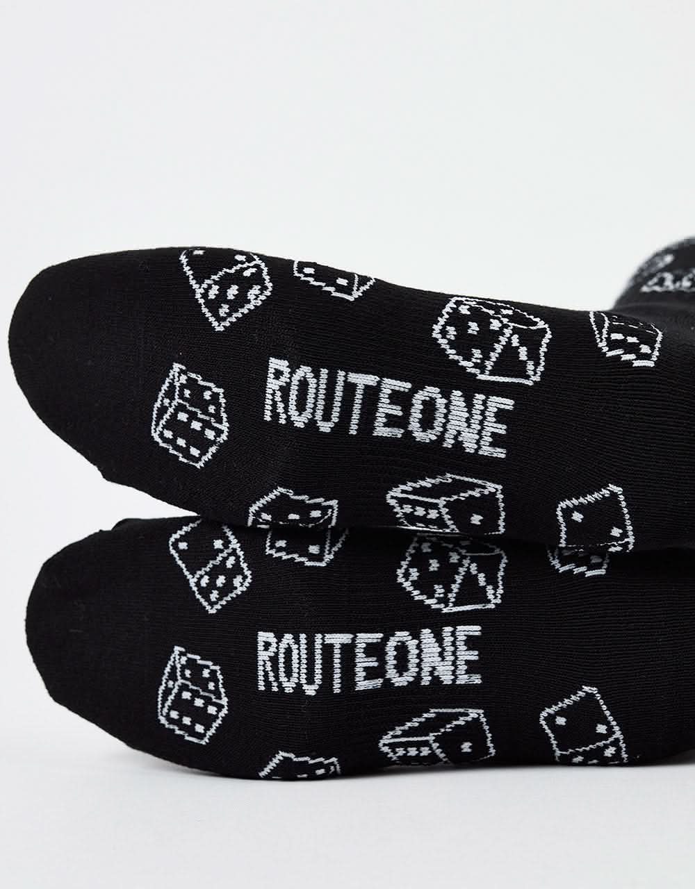 Route One Dice Crew Socks - Black - Image 4