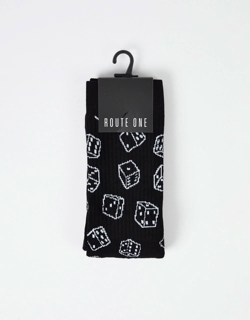 Route One Dice Crew Socks - Black - Image 5
