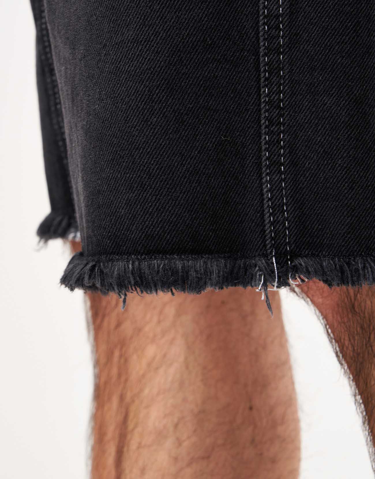 Route One Double Knee Baggy Jorts - Washed Black - Image 7