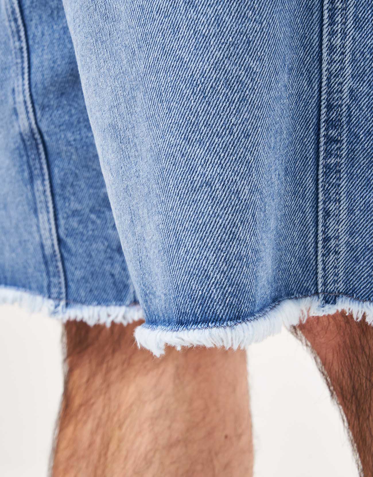 Route One Double Knee Baggy Jorts - Washed Blue - Image 8