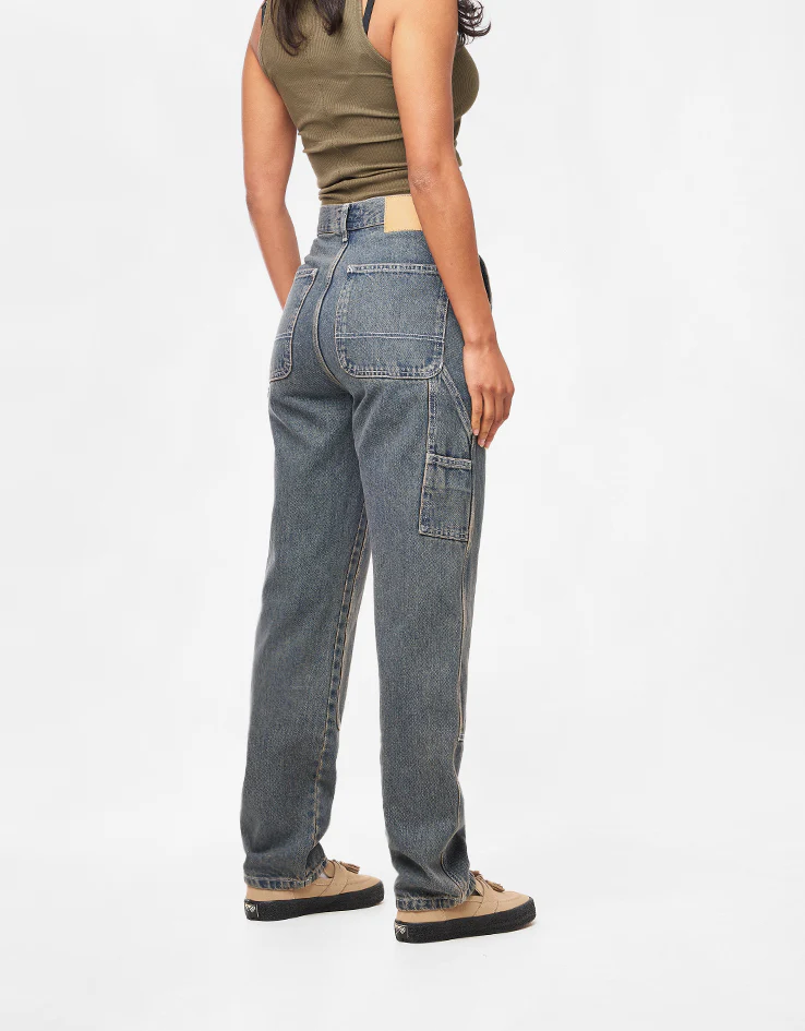 Route One Double Knee Denim Pants - Light Wash - Image 10