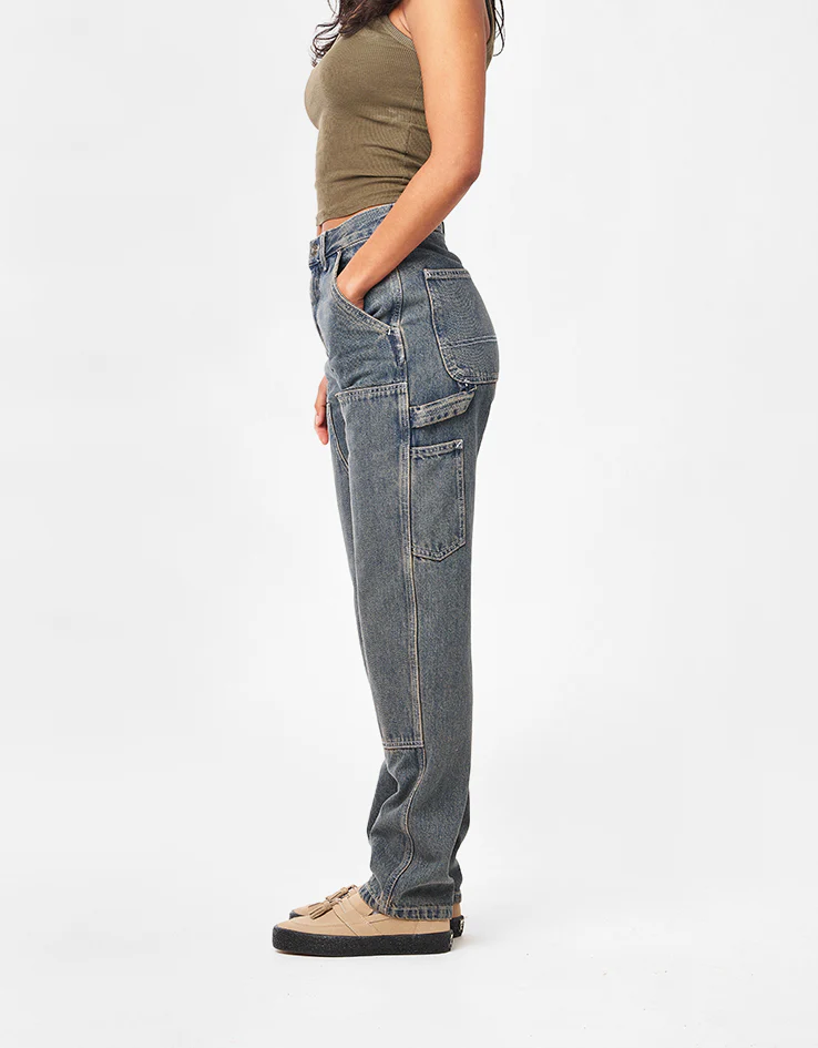 Route One Double Knee Denim Pants - Light Wash - Image 11