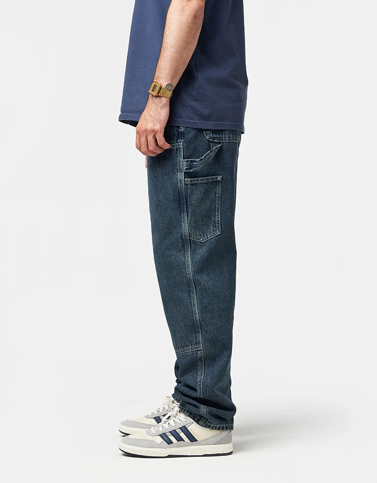 Route One Double Knee Denim Pants - Light Wash - Image 3