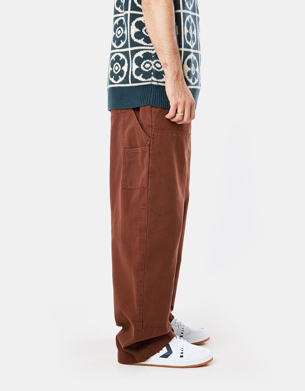 Route One Double Knee Heavyweight Canvas Pants - Cappuccino - Image 2