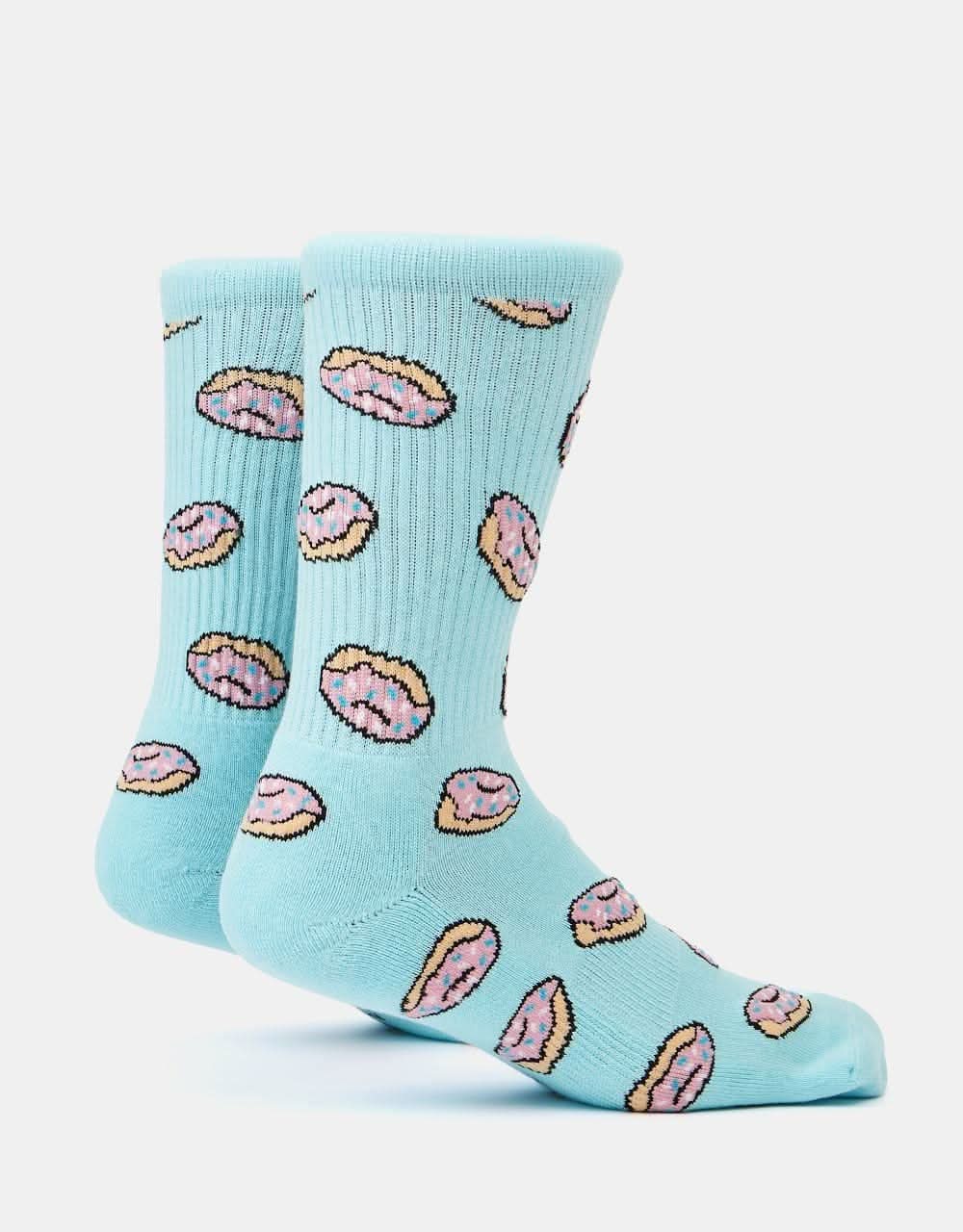 Route One Doughnuts Crew Socks - Light Blue - Image 4