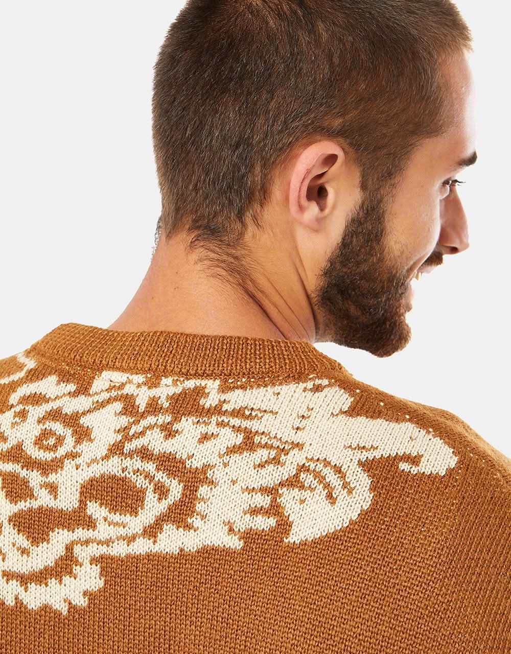 Route One Dragon Knitted Sweater - Gingerbread - Image 4