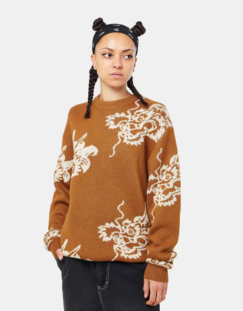 Route One Dragon Knitted Sweater - Gingerbread - Image 5
