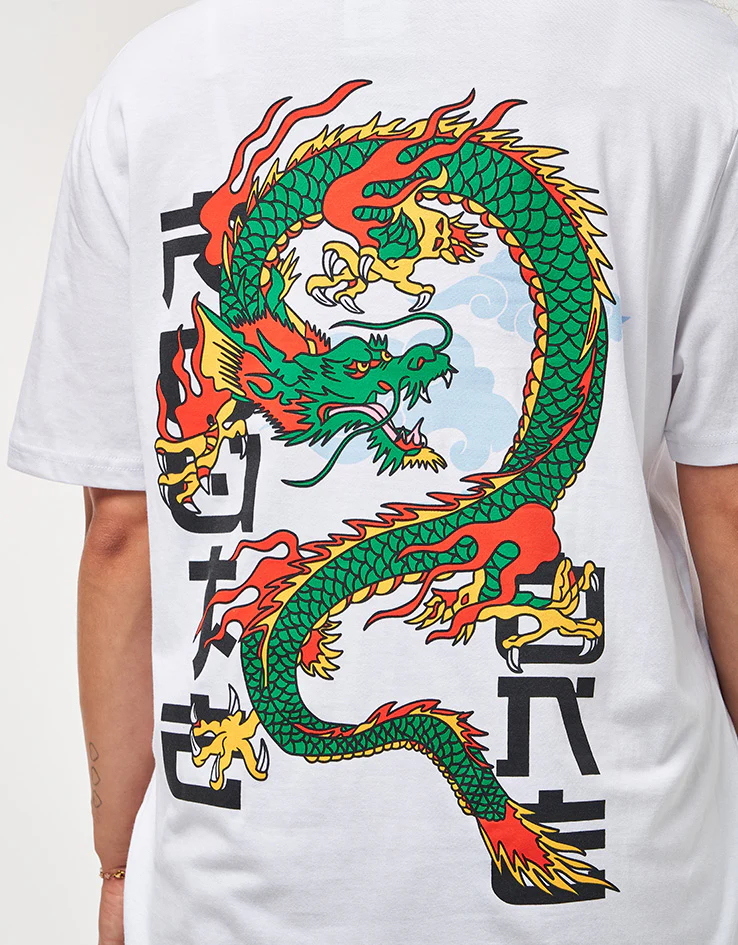 Route One Dragon Organic T-Shirt - White - Image 7