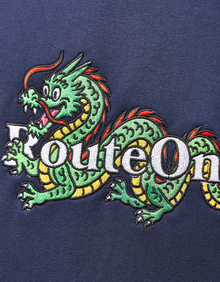 Route One Dwagon Heavyweight Hoodie - Navy - Image 4