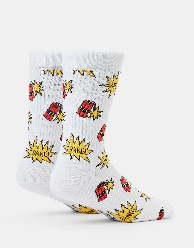 Route One Dynamite Crew Socks - White - Image 3