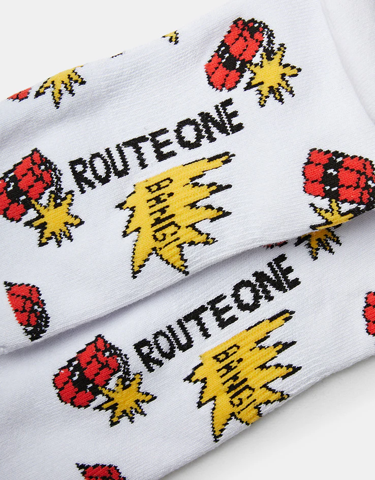 Route One Dynamite Crew Socks - White - Image 4