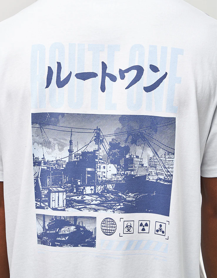 Route One Dystopia Organic T-Shirt - White - Image 4