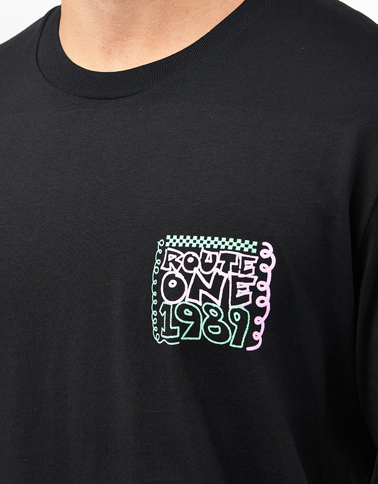 Route One Eighteez Organic T-Shirt - Black - Image 4