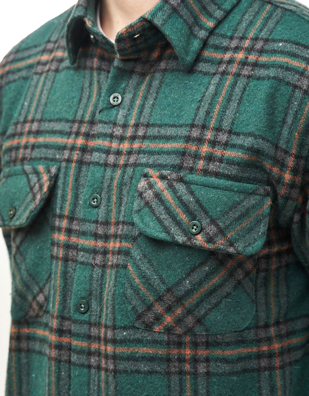 Route One Elter Flannel Shirt - Green - Image 4