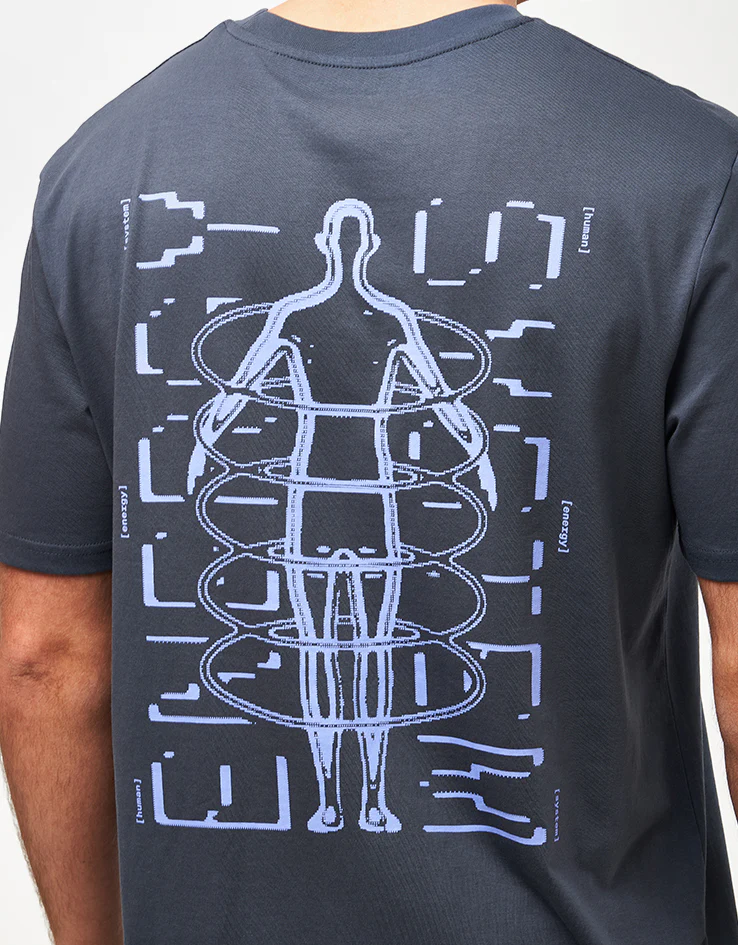 Route One Energy Systems Organic T-Shirt - India Ink Grey - Image 3