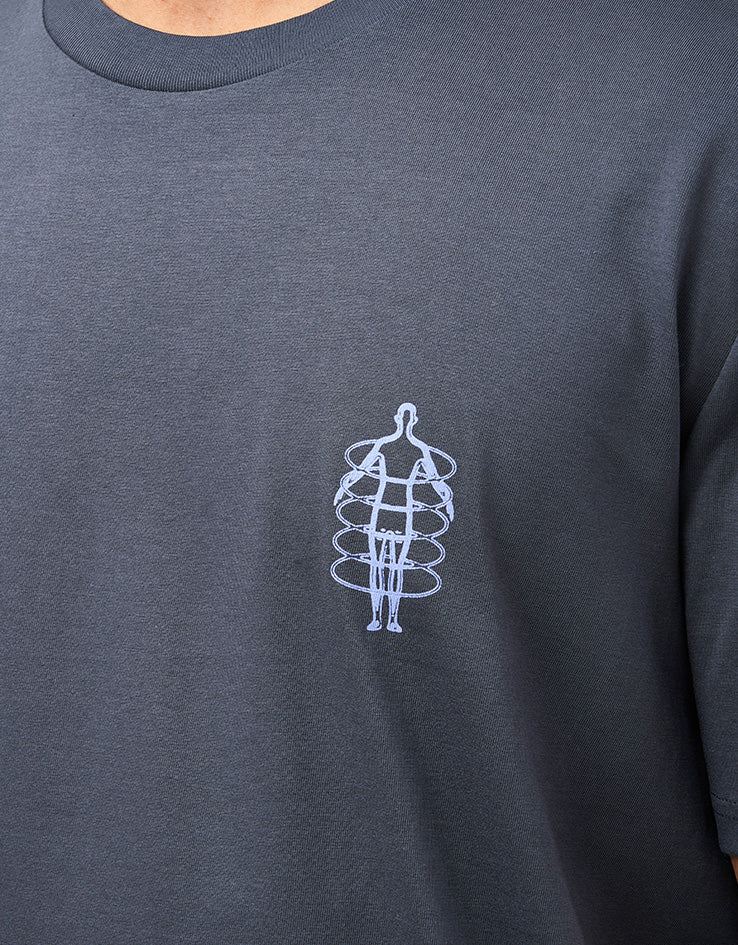 Route One Energy Systems Organic T-Shirt - India Ink Grey - Image 4