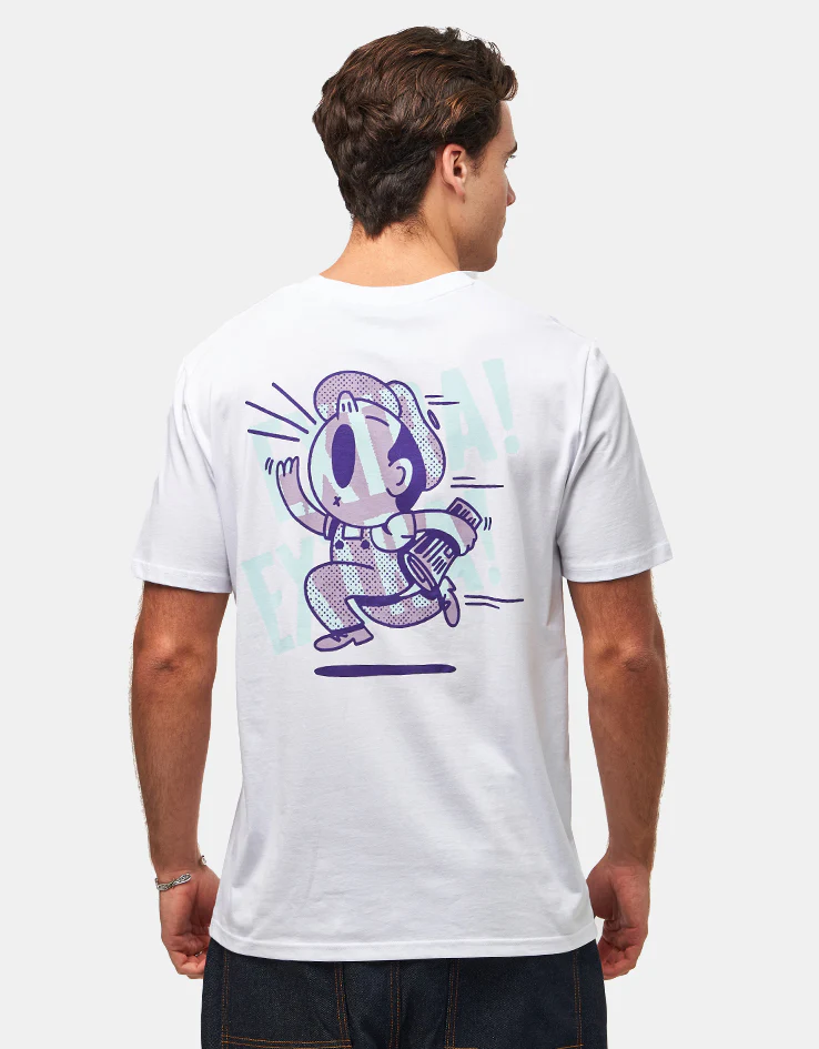 Route One Extra! Extra! Organic T-Shirt - White