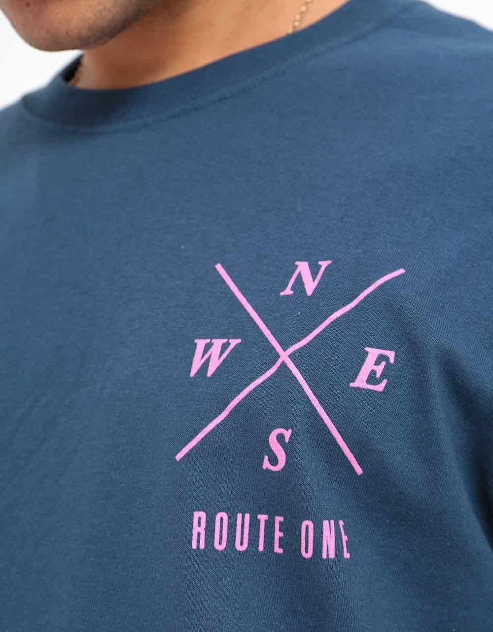 Route One FC T-Shirt - Blue Dusk - Image 3
