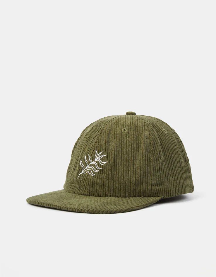Route One Fern Unstructured Cord 6 Panel Cap - Forest Green