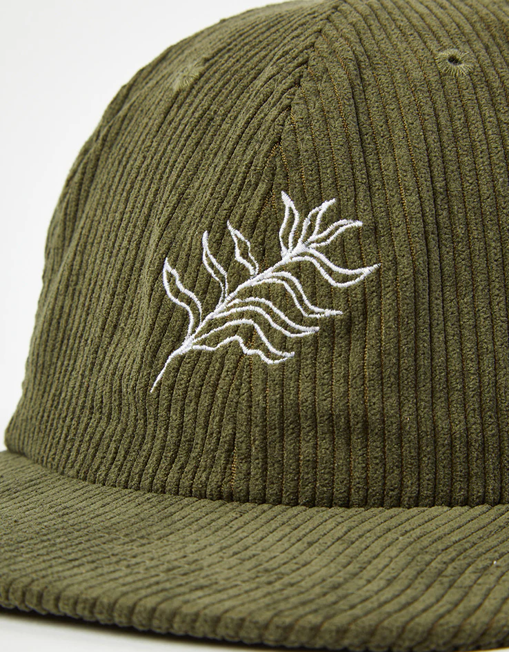 Route One Fern Unstructured Cord 6 Panel Cap - Forest Green - Image 2