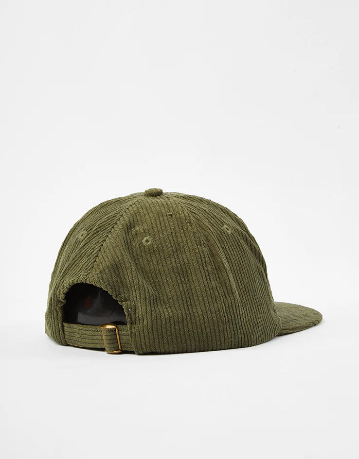 Route One Fern Unstructured Cord 6 Panel Cap - Forest Green - Image 4