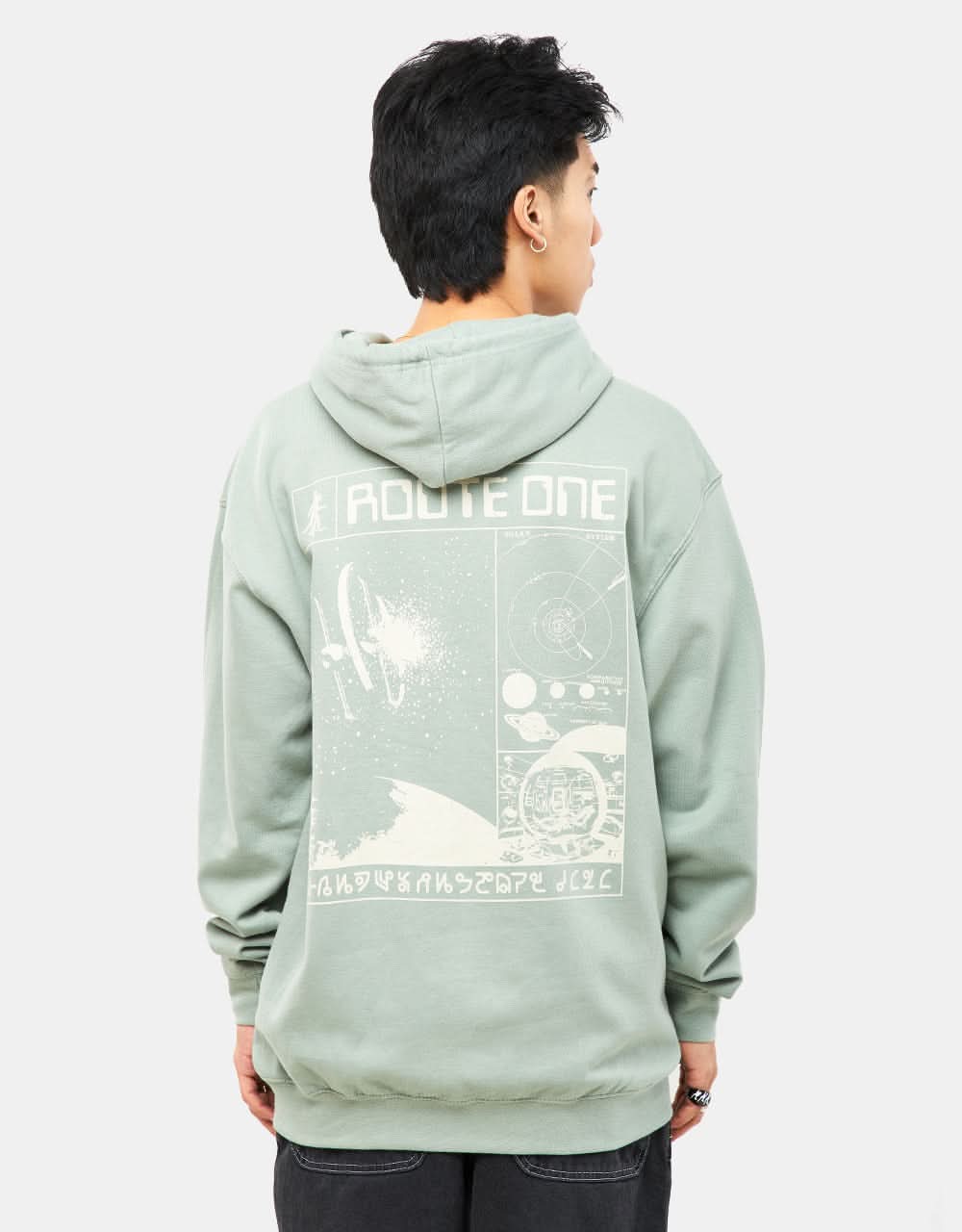 Route One Final Frontier Midweight Pullover Hoodie - Dusty Green - Image 2