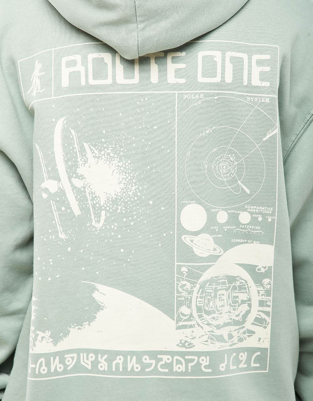 Route One Final Frontier Midweight Pullover Hoodie - Dusty Green - Image 4