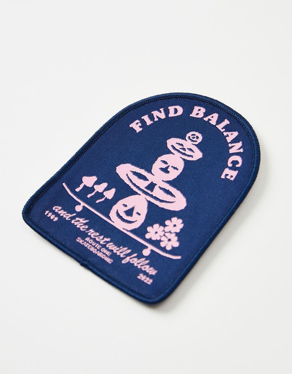 Route One Find Balance Woven Patch - Blue - Image 2