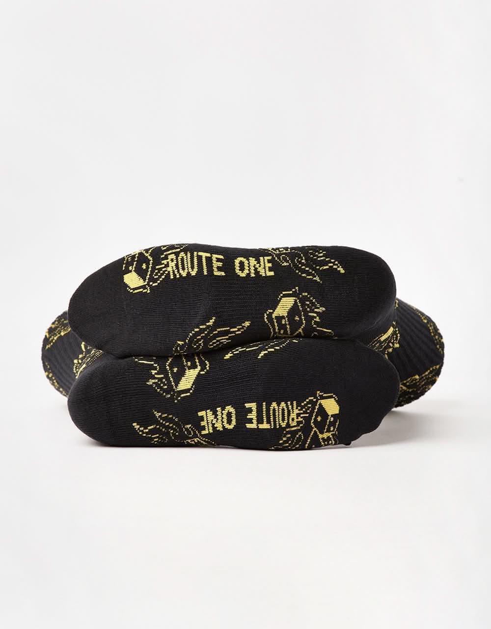 Route One Fire Dice Crew Socks - Black - Image 4