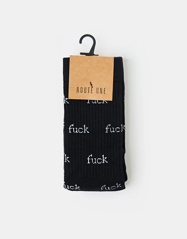 Route One F-It Crew Socks - Black - Image 2