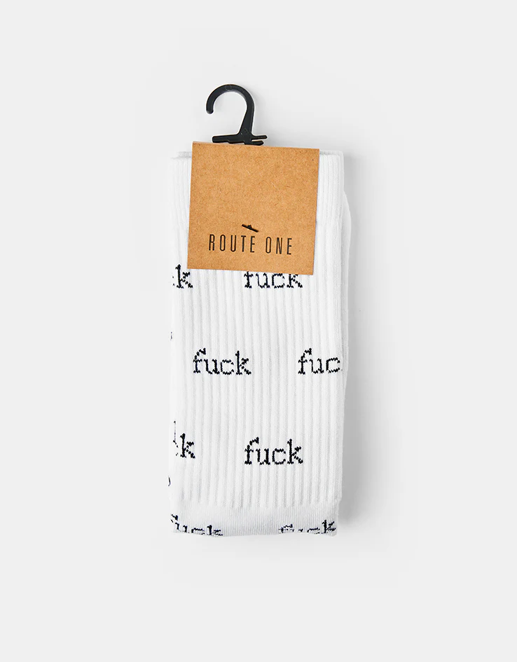 Route One F-It Crew Socks - White - Image 2