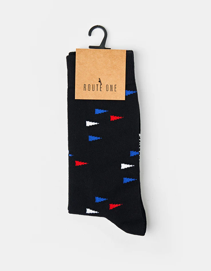 Route One Flag Socks - Black - Image 2