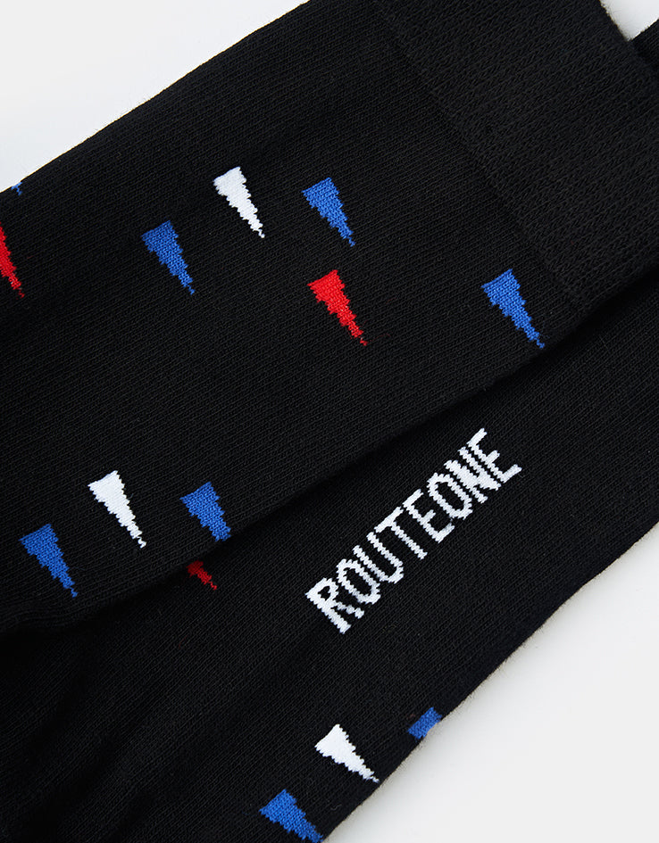 Route One Flag Socks - Black - Image 4