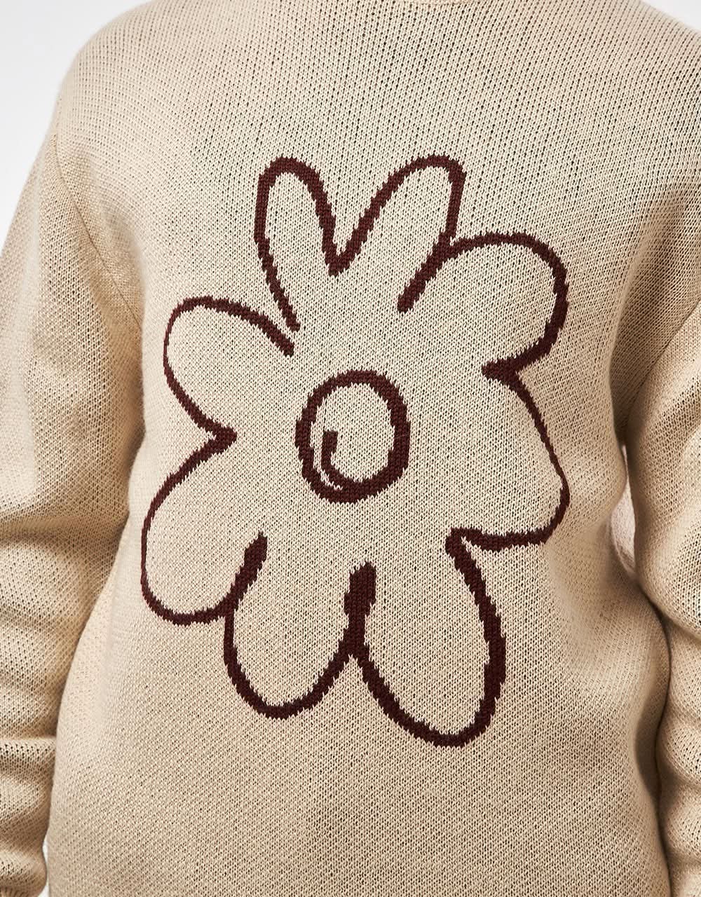 Route One Flower Knitted Sweater - Angora - Image 3