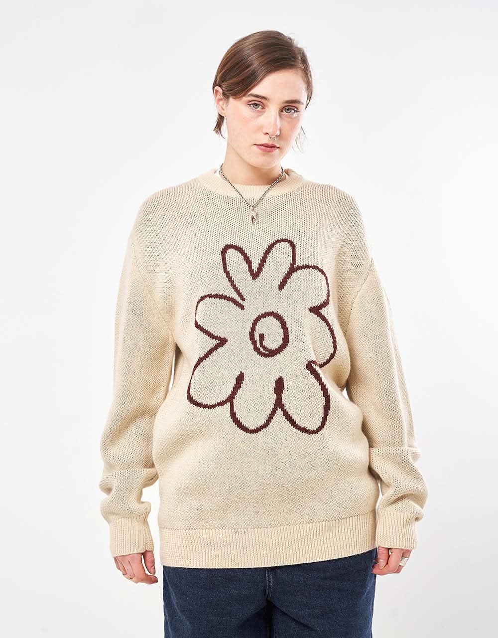 Route One Flower Knitted Sweater - Angora - Image 6