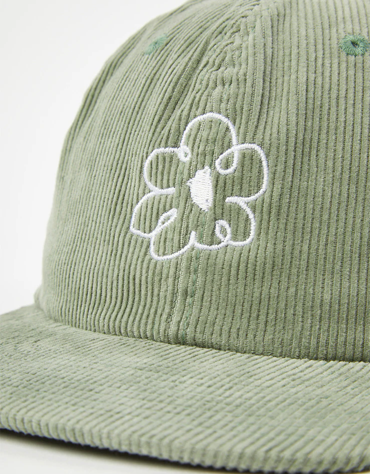 Route One Flower Unstructured Cord 6 Panel Cap - Dusty Wave - Image 2