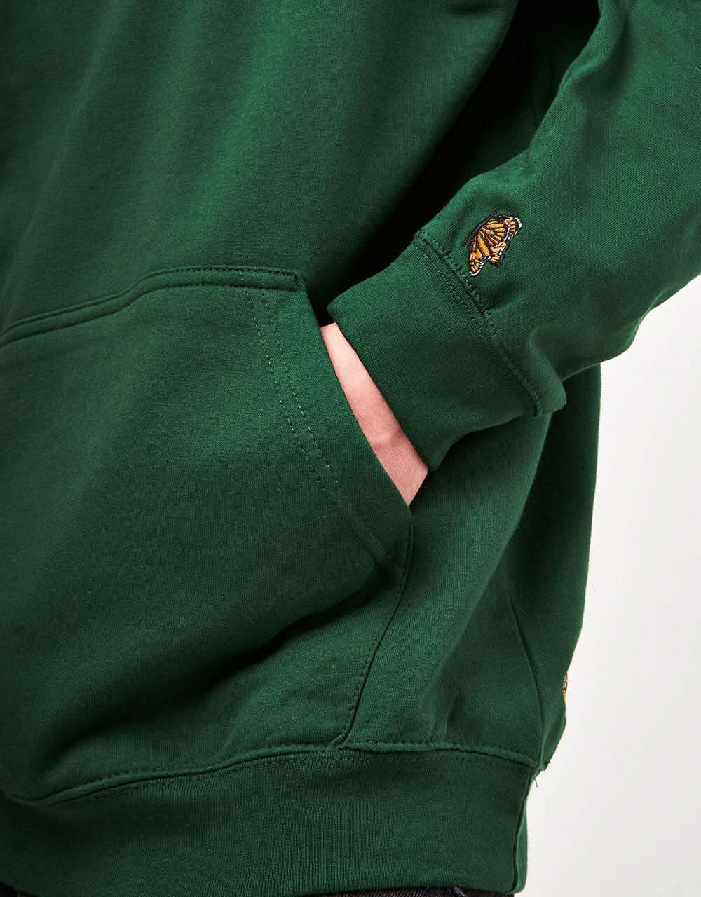 Route One Flutter Midweight Pullover Hoodie - Bottle Green - Image 3