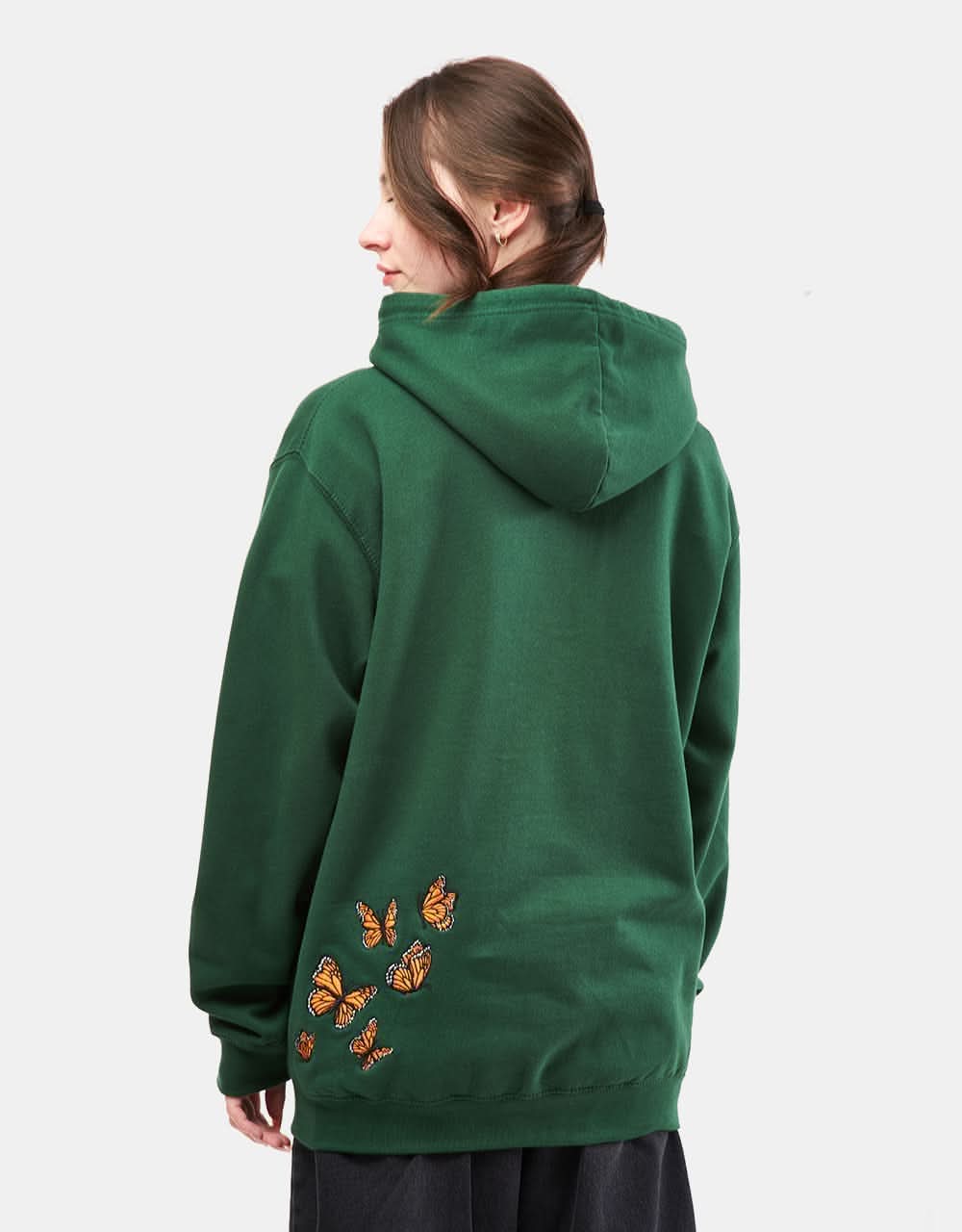 Route One Flutter Midweight Pullover Hoodie - Bottle Green - Image 8