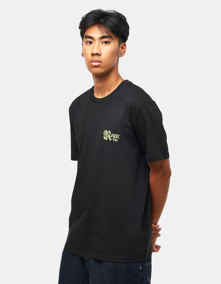 Route One Fortress Organic T-Shirt - Black - Image 2