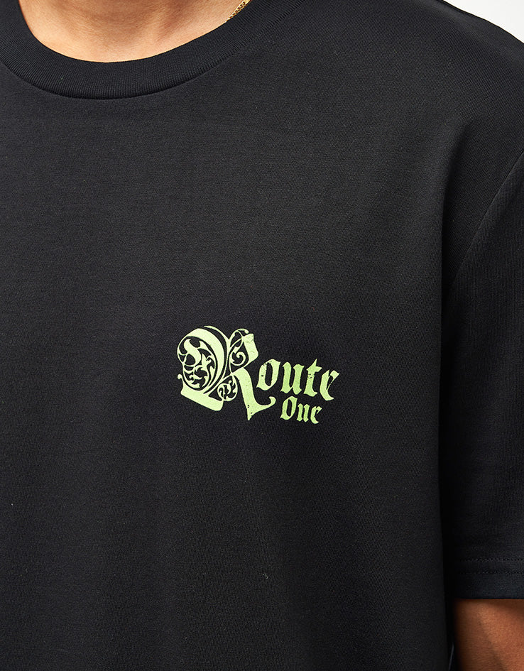 Route One Fortress Organic T-Shirt - Black - Image 4