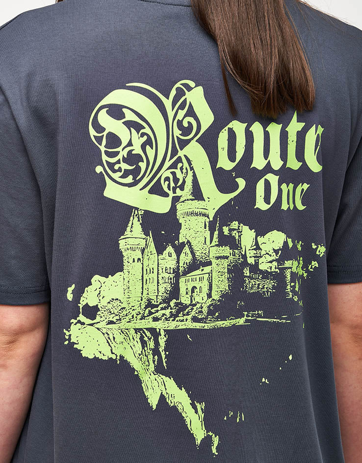 Route One Fortress Organic T-Shirt - India Ink Grey - Image 7