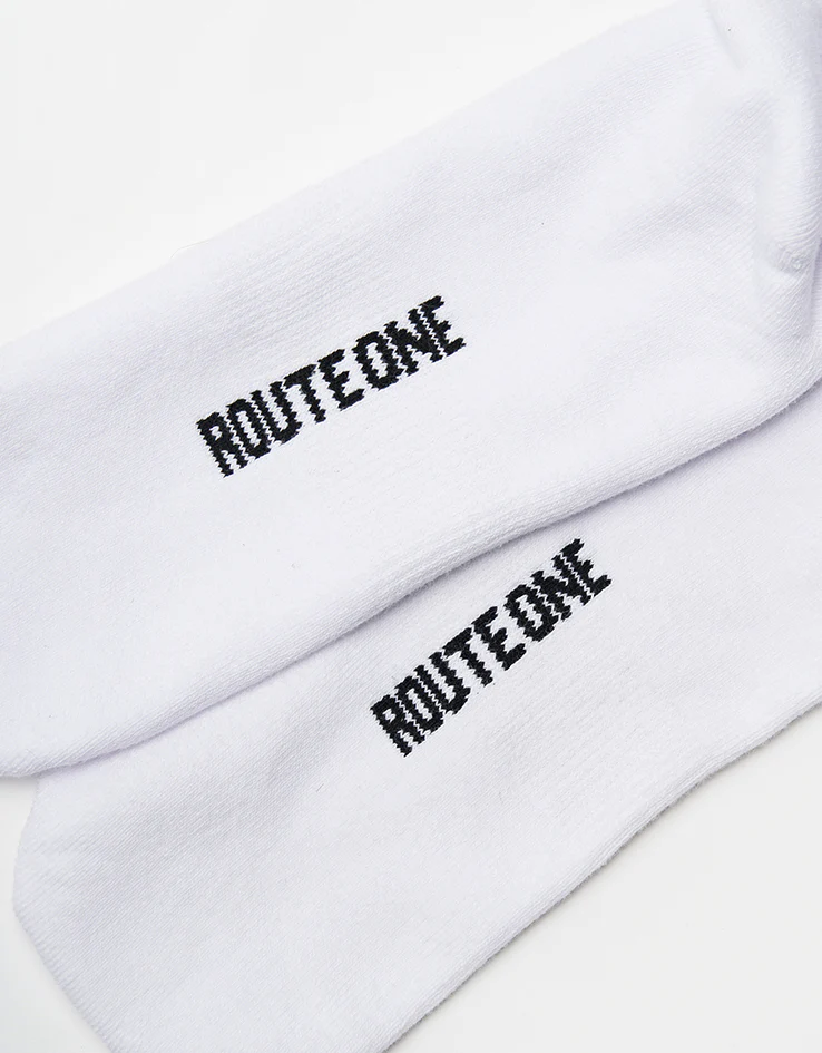 Route One Fuck 'Em Crew Socks - White - Image 5